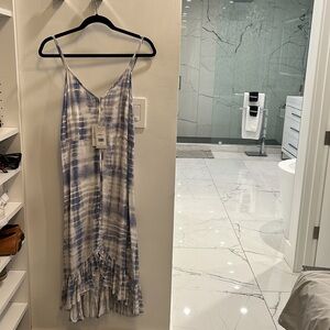 Rails midi dress in blue/white tie dye